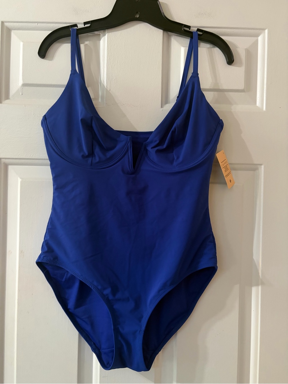 Women’s Plunge V-Front Bodysuit in Royal Blue - Picture 6 of 16